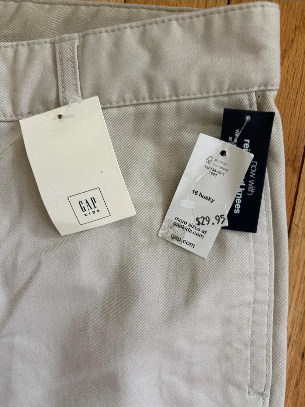 GAP Men's Straight Chino Pants in Light Cream